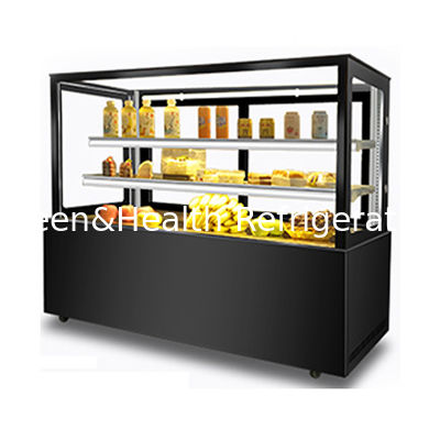 1.2m to 2m Cake Display Glass Freezer Bakery Showcase For Bread Shop