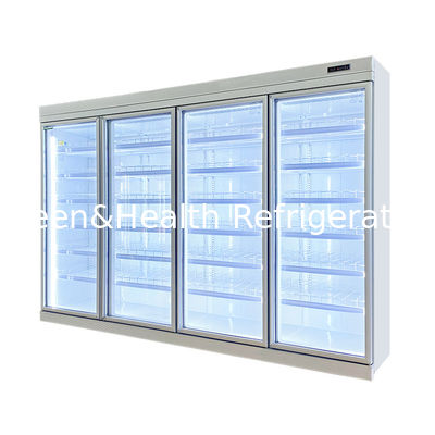 White Color 3 4 5 Door Supermarket Freezer Display Frozen Food Showcase