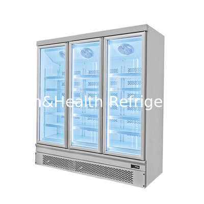 Fan Cooling Single Temperature Glass Door Freezer With Auto Spring Back Doors