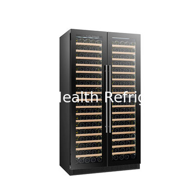 ETL Certificate Air Cooling Bodega Red White Wine Cooler With Steel Wooden Shelves