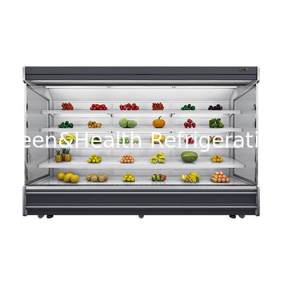 Modern Fan Cooling Shelf Open Chiller Fridge For Beverage / Fruit / Vegetable