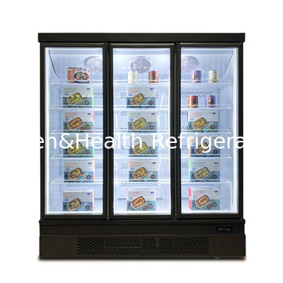 Fan Cooling Commercial Upright Glass Door Freezer With Frost Free Defrost