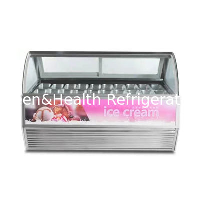 Commercial 16 Pans Ice Cream Display Freezer Ice Cream Dipping Cabinet Freezer