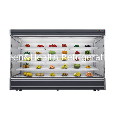 Commercial Multideck Open Chiller with 4 Shelves 5 Display Spaces LED Lighting and R22 Refrigerant