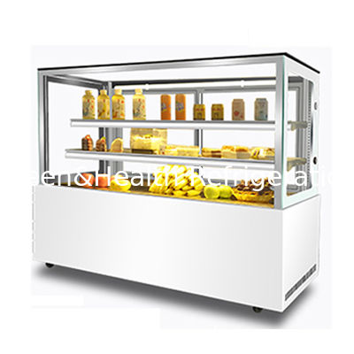 LED Black White Glass dessert Cake Display Freezer With Danfoss Compressor