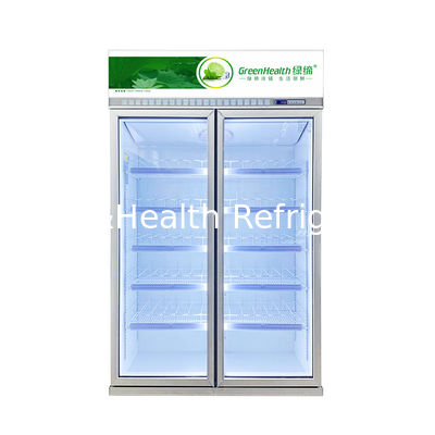 Upright 2 Doors Commercial Beverage Cooler With 1250L 5 Layer Adjustable
