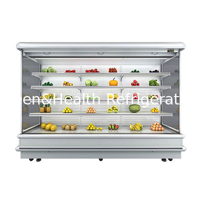 12ft Long Grocery Store Multideck Open Chiller Display Fridge With LED Lighting