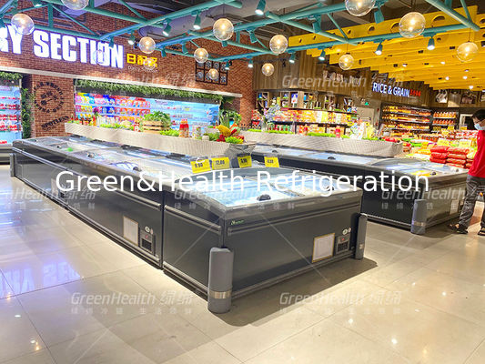850L Large Supermarket Commercial Combination Island Fridges And Freezers