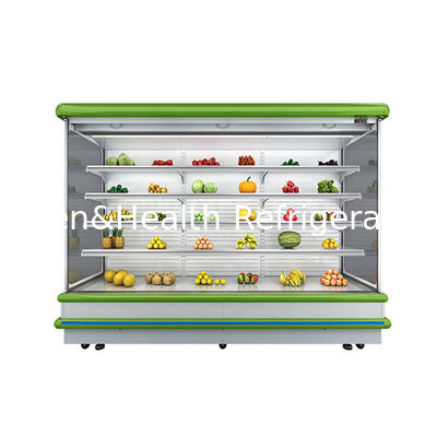 Big Multideck Refrigeration Equipment Fruits Open Display Cooler For Bottle Drinks