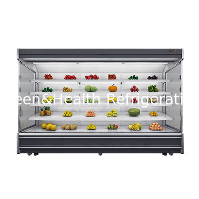 Night Curtain Multideck Open Chiller Supermarket Showcase For Drink And Yogurt