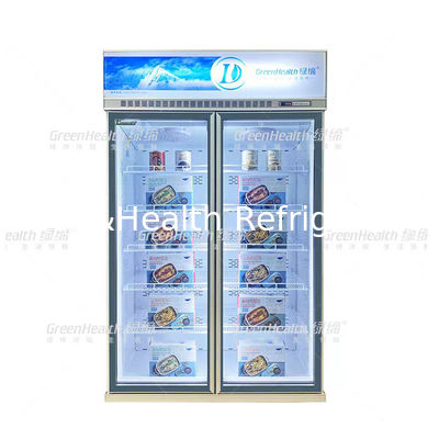 Inverter Visible Glass Display Freezer With Auto Closing Spring Back Door