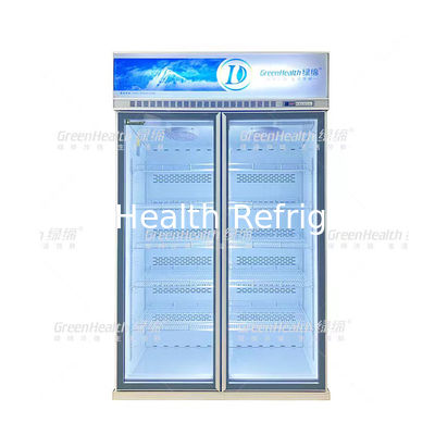 Single Temperature R290 Refrigerant Glass Display Freezer With Spring Back Door