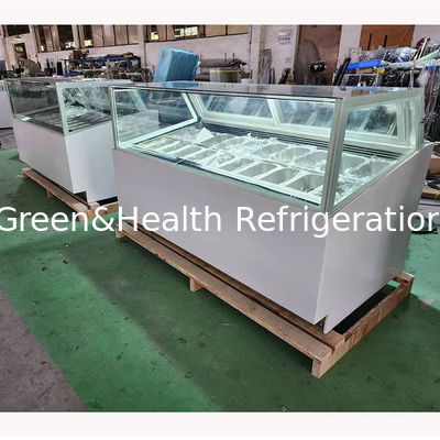 Frost Free Ice Cream Showcase With Anti Fog Glass And Digital Controller -18~22.C