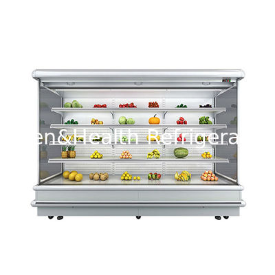 Single Temperature 220V Multideck Open Chiller For Vegetable Fruit