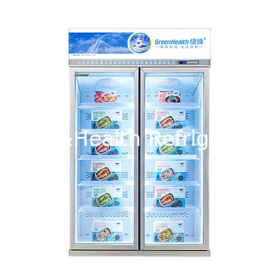 220V Meat Glass Door Freezer With Auto Defrost R209 Refrigerant