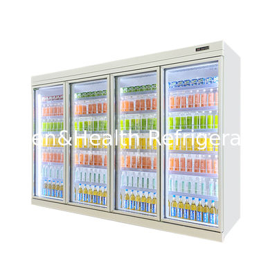 Commercial Beverage Cooler With Fan Cooling For Supermarket Display