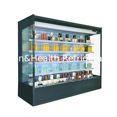 4-Tier Multideck Open Display Chiller With LED Lighting And Customizable Colours