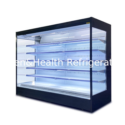 LED Display Multi Deck Open Chiller With Single Temperature And 4 Shelves