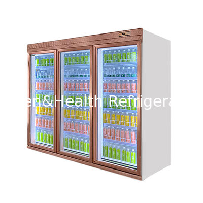 5 Layers Adjustable Shelf Glass Door Beverage Chiller with Fan Cooling and Digital Controller