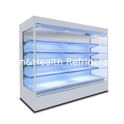 5 Displays 4 Shelves Commercial LED White Multideck Open Chiller