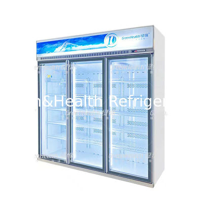 Commercial Upright Inverter Fan Cooling Display Freezer With Auto Defrost System
