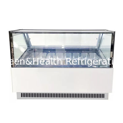 Frost Free Design -16-22C Tempered Glass Ice Cream Display Freezer