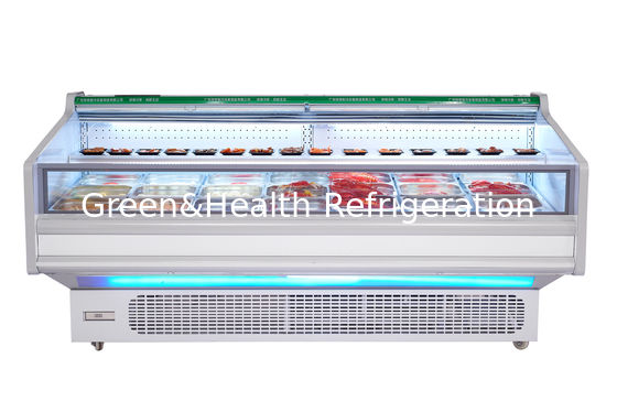 800L Stainless Steel Horizontal Open Display Freezer for Meat Chiller Commercial Freezer