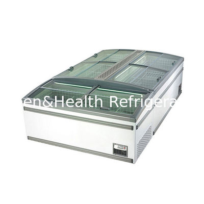 CE ROHS Commercial Display Freezer Supermarket Curved Glass Door Refrigerator
