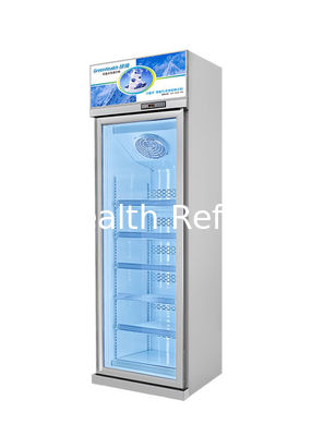 Factory Outlet Upward Unit Vertical With Lighting Glass Door Freezer Display Cabinet Fridge