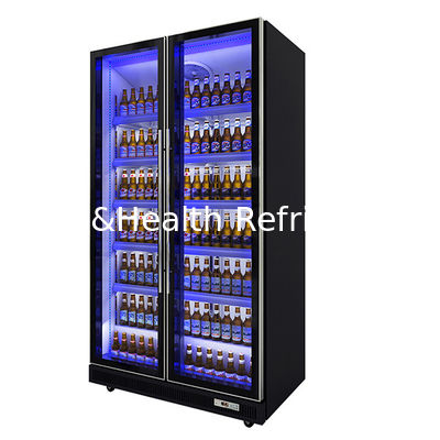 Vertical Downward Unit Colorful Beverage Refrigeration Display Freezer