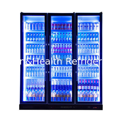 1154L Three Door Colorful Store Beverage Storage Display Refrigerator