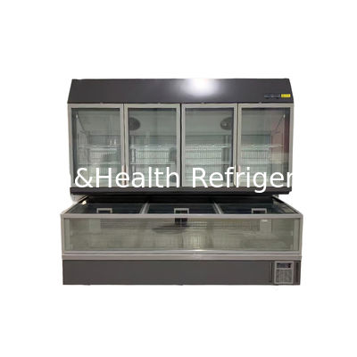 Frozen/Beverage Storage Commercial Dual Temperature Refrigerator Island Cabinet