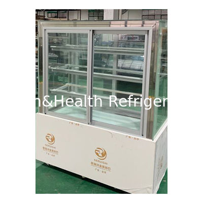 Commercial Right Angle Stainless Steel Transparent Glass Material Cake Refrigeration Display Freezer