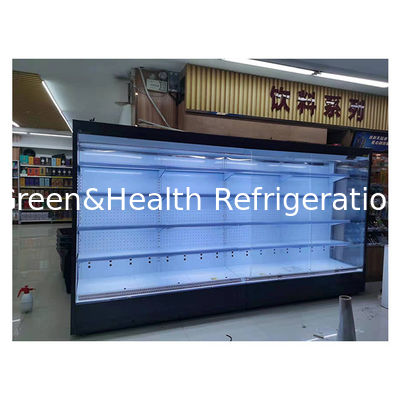 Supermarket / Convenience Store Right Angle Open Type Chiller Freezer For Storing Food / Beverages