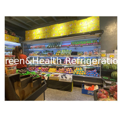 Remote Unit Supermarket Large Commercial Vegetable And Fruit Refrigeration Display Open Cabinet