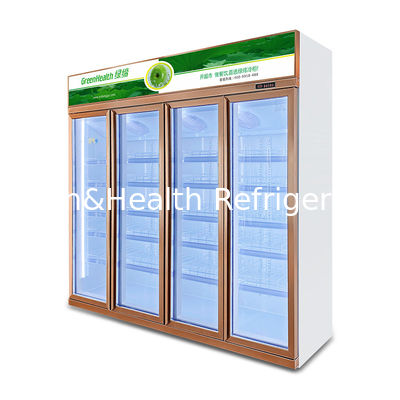 Upright Glass Doors Fridge Commercial Beverage Cooler For Convenient Store