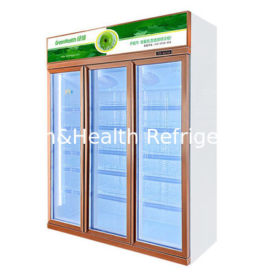 Three Glass Door Economy Beverage Refrigerated Storage Display Refrigerators Fridge
