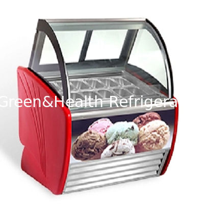 Store/Ice Cream Shop Uses Ice Cream Refrigeration To Display Stainless Steel Refrigerators Freezer