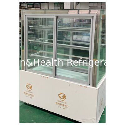 Factory Direct Sales Transparent Glass Right Angle Stainless Steel Cake Refrigerated Display Freezer