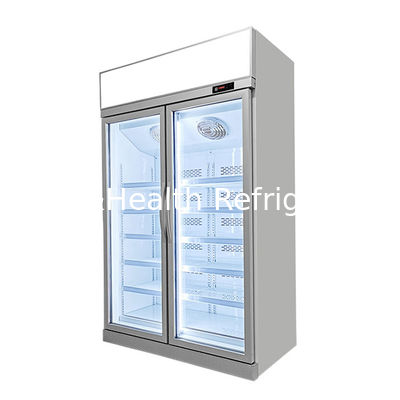 Commercial Two Glass Doors Display Frozen Goods Storage Freezer