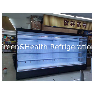 Right Angle Five Layer Glass Stainless Steel Structure Fruit/Vegetable/Milk Storage Refrigerated Open Freezer
