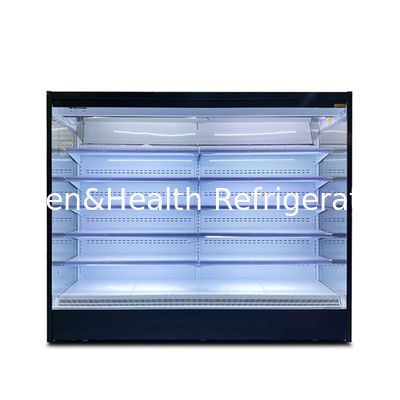 Factory Direct Sales Open Angle Multi Shelf Supermarket Storage Air Curtain Cabinet Freezer