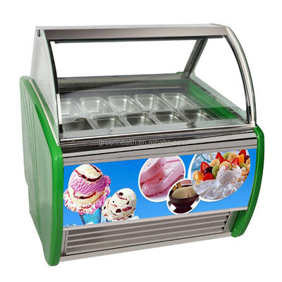 16 Plate Ice Cream Shop/Convenience Store Uses Ice Cream Refrigeration Display Freezer