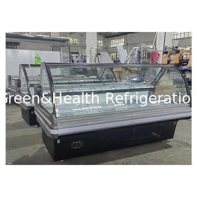 Lift Up Glass Stainless Steel Structure Horizontal Commercial Cooked Food Storage Refrigerated Freezer