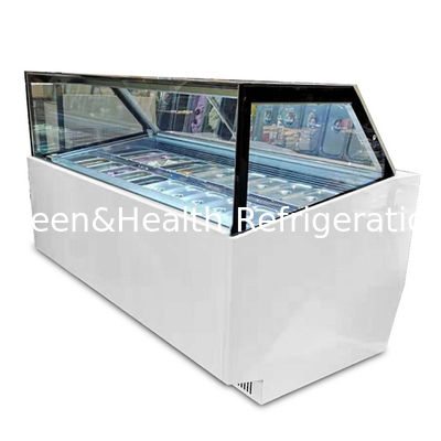 Store/Supermarket/Ice Cream Shop Uses Right Angle Ice Cream Storage Refrigerated Cabinets Freezer