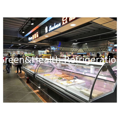 Factory Customized High-Quality Glass Stainless Steel Cooked Food Refrigeration Cabinet Refrigerated Freezer