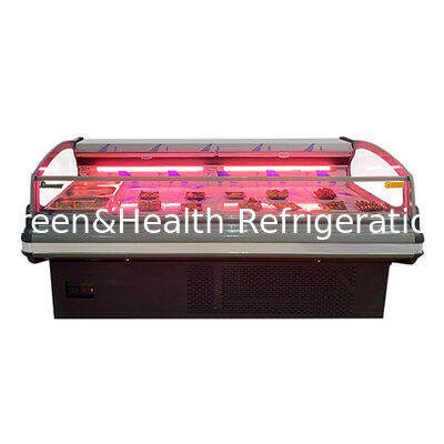 Horizontal High-Quality Semi-Open European Style Fresh Meat Refrigerator Display Freezer