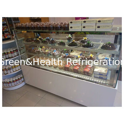 Floor Standing Multi Shelf Right Angle Cake Refrigerated Display Freezer