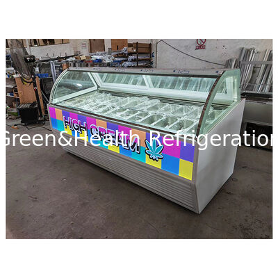 Commercial Semi Open Ice Cream Refrigerated Display Storage Freezer For Sale