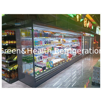 Supermarket Right Angled Multi-Layer Built-In Imported Compressor Open Storage Display Freezer